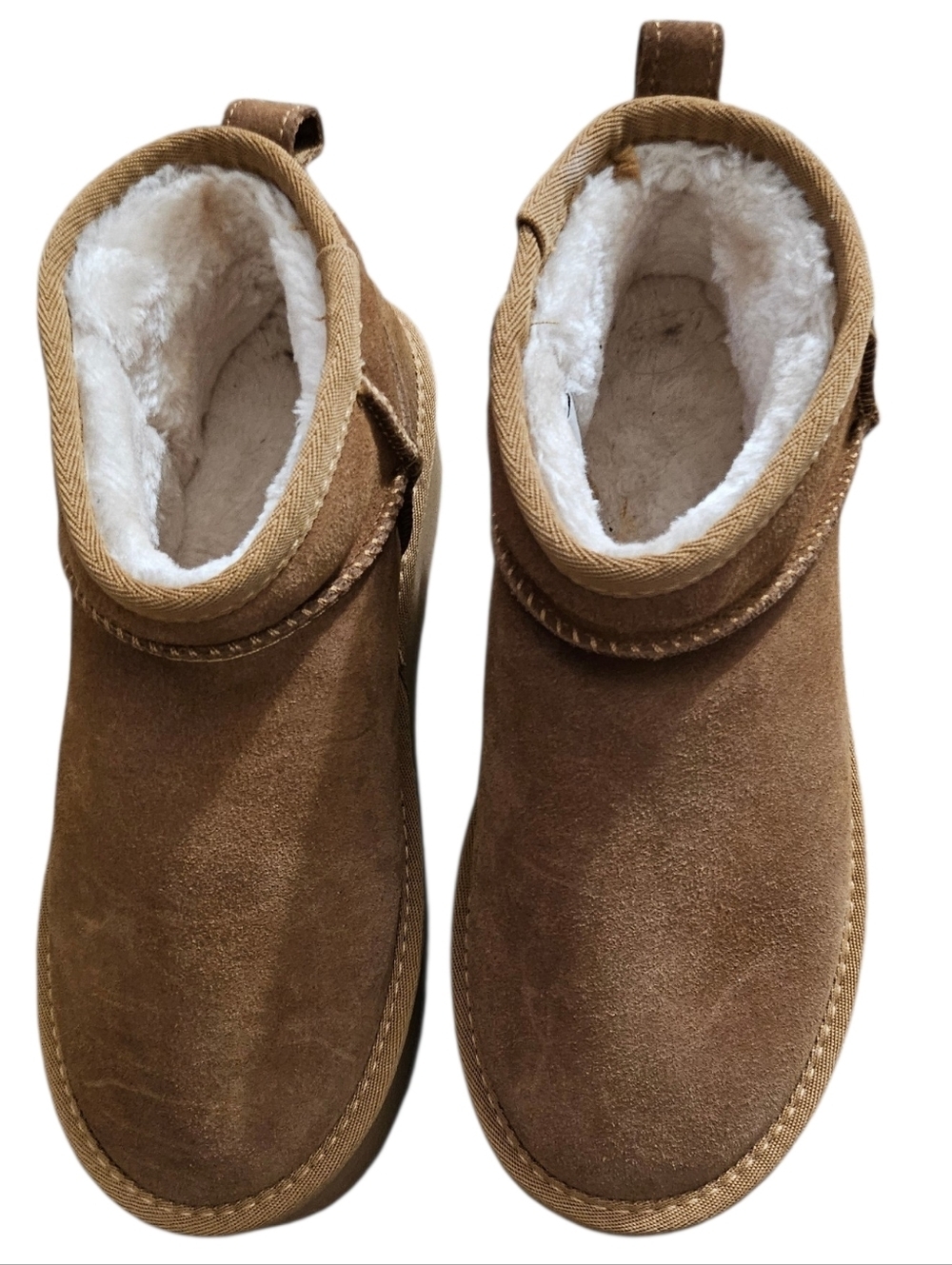CUSHIONAIRE Hippy Chestnut Brown Suede Platform Ankle Boot - Picture 11 of 14
